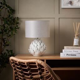 Inlight Pangas Artichoke Round Gloss White Table Lamp - thumbnail 5