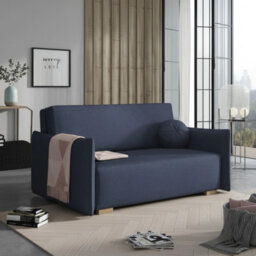 Viva Glov Iii Sofa Bed With Sleep Function Storage Container Chipboard Wooden Frame Sinuous Spring 154X98X85Cm Blue - thumbnail 2