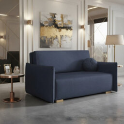 Viva Glov Iii Sofa Bed With Sleep Function Storage Container Chipboard Wooden Frame Sinuous Spring 154X98X85Cm Blue - thumbnail 1