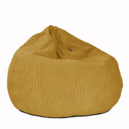 rucomfy Beanbags Rucomfy Jumbo Cord Mustard Slouchbag - Indoor Classic Bean Bag For Adults - thumbnail 2
