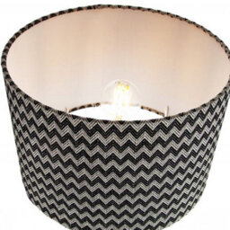 Happy Homewares Modern Trendy Zig Zag Chevron Effect Black And White Cotton Shade - thumbnail 4