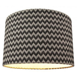 Happy Homewares Modern Trendy Zig Zag Chevron Effect Black And White Cotton Shade - thumbnail 3