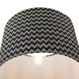 Happy Homewares Modern Trendy Zig Zag Chevron Effect Black And White Cotton Shade - thumbnail 5