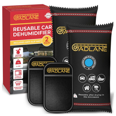 Gadlane Car Dehumidifier 1Kg +Anti-Slip Mat (2 Pack) - image 1