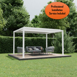 Agadon Aluminiun Pergola 300 X 400 Cm White With Professional Installation Service - thumbnail 1