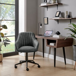 Furniturebox Uk Booker Black Faux Leather Office Chair - thumbnail 2