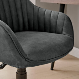 Furniturebox Uk Booker Black Faux Leather Office Chair - thumbnail 6