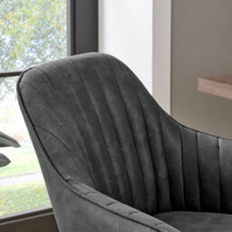 Furniturebox Uk Booker Black Faux Leather Office Chair - thumbnail 5