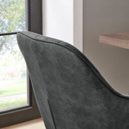 Furniturebox Uk Booker Black Faux Leather Office Chair - thumbnail 7