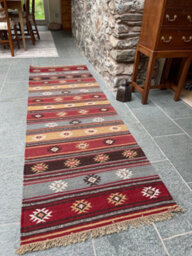 Second Nature Online Zanskar Kilim Rug Handmade In Wool Geometric Design / 120 Cm X 180 Cm - thumbnail 5