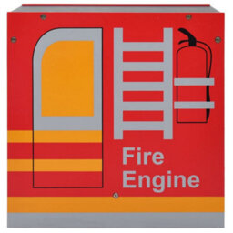 Walplus 3 Piece Kids Chair Table Set Fire Truck Design Wood - thumbnail 5