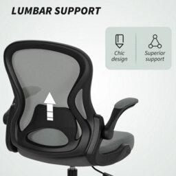Vinsetto Standing Desk Chair With Adjustable Footrest, Charcoal Grey - thumbnail 6