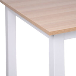 Homcom Computer Desk Dining Table Writing Table With Metal Frame, White - thumbnail 9
