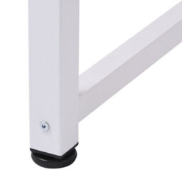 Homcom Computer Desk Dining Table Writing Table With Metal Frame, White - thumbnail 8