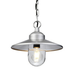 Stylish Outdoor Ip44 1 Bulb Chain Lantern In Stainless Steel With Led E27 Socket