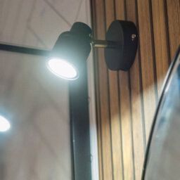 Valuelights Benton Black Single Ip44 Bathroom Wall Spotlight - thumbnail 4
