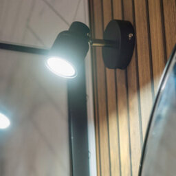 Valuelights Benton Black Single Ip44 Bathroom Wall Spotlight - thumbnail 3