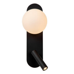 Lucide Kelly Led Wall Light With Reading Light Black - thumbnail 3