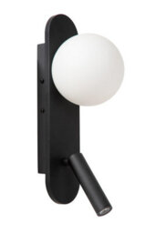 Lucide Kelly Led Wall Light With Reading Light Black - thumbnail 2