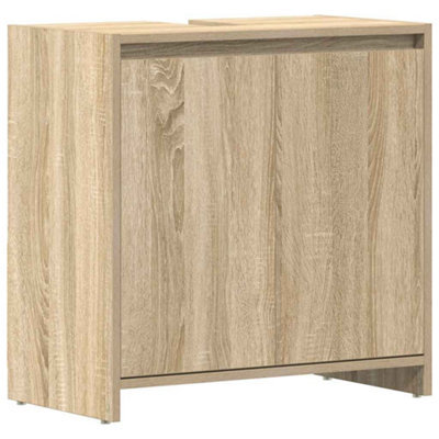 Berkfield Sturdy Bathroom Cabinet Sonoma Oak 60X33X61 Cm Engineered Wood - image 1