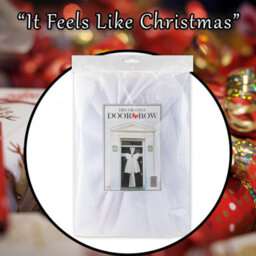 Christmas Door Bow Luxury Decoration X White Diamante - thumbnail 7