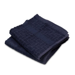 Cuisinart Professional Blue Rectangle Bamboo Cotton Sculpted Tea Towel 40 X 70Cm Pack Of 2