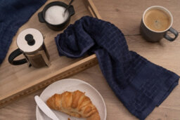 Cuisinart Professional Blue Rectangle Bamboo Cotton Sculpted Tea Towel 40 X 70Cm Pack Of 2 - thumbnail 7