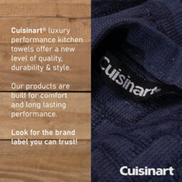 Cuisinart Professional Blue Rectangle Bamboo Cotton Sculpted Tea Towel 40 X 70Cm Pack Of 2 - thumbnail 6