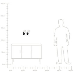 Beliani Set Of 2 Black Resin Wall Lamps - thumbnail 8