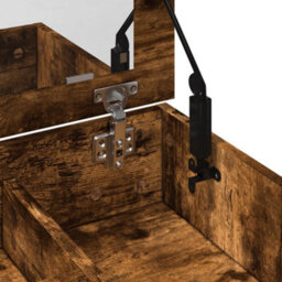 Berkfield Dressing Table With Mirror Smoked Oak 73X46.5X120 Cm - thumbnail 9