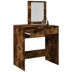 Berkfield Dressing Table With Mirror Smoked Oak 73X46.5X120 Cm - thumbnail 8