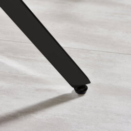 Furniturebox Uk Leonardo Side Table With White Glass Marble Effect Top And Black Legs - thumbnail 6