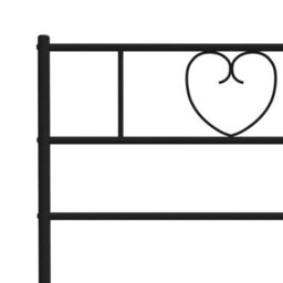 Berkfield Metal Bed Frame With Headboard And Footboard Black 75X190 Cm - thumbnail 8