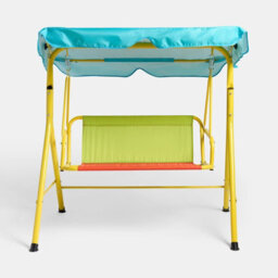 Ohs Kids 2 Seater Swing Bench Canopy Garden Outdoor Patio Play Set - thumbnail 5