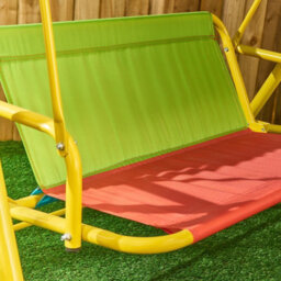 Ohs Kids 2 Seater Swing Bench Canopy Garden Outdoor Patio Play Set - thumbnail 2