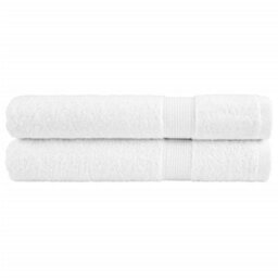 Berkfield Premium Towels Solund 2Pcs White 100X200Cm 600Gsm - thumbnail 1