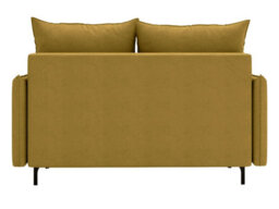 Leon Small 2 Seater Sofa Bed With Storage Bonnell Springs Loose Cushions Upholstered Back 145Cm Yellow - thumbnail 5