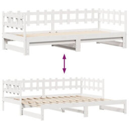 Berkfield Daybed With Trundle And Drawers Without Mattress White 80X200 Cm - thumbnail 8