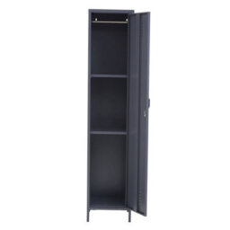 Orsina Compact Grey Tall One Door Locker, Lockable Design One Door Locker For Bedroom, Versatile Sleek Legs Locker - thumbnail 2