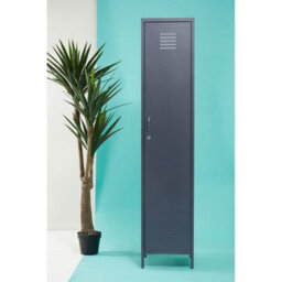 Orsina Compact Grey Tall One Door Locker, Lockable Design One Door Locker For Bedroom, Versatile Sleek Legs Locker - thumbnail 7