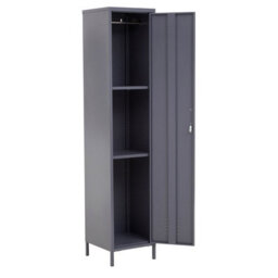 Orsina Compact Grey Tall One Door Locker, Lockable Design One Door Locker For Bedroom, Versatile Sleek Legs Locker - thumbnail 4