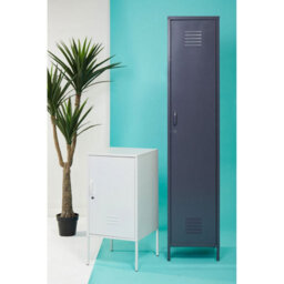 Orsina Compact Grey Tall One Door Locker, Lockable Design One Door Locker For Bedroom, Versatile Sleek Legs Locker - thumbnail 9