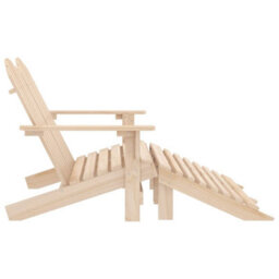 Berkfield 2-Seater Garden Adirondack Chair & Ottoman Fir Wood - thumbnail 3