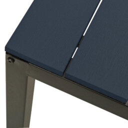 Vidaxl Garden Bench 110 Cm Steel And Wpc Black - thumbnail 5