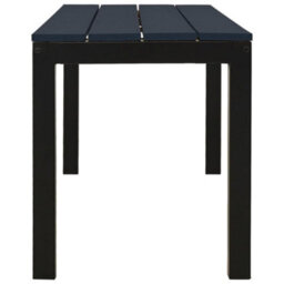 Vidaxl Garden Bench 110 Cm Steel And Wpc Black - thumbnail 4