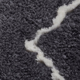 Grey/cream Shaggy Handmade Luxurious Modern Geometric Rug For Living Room And Bedroom-120Cm X 170Cm - thumbnail 4