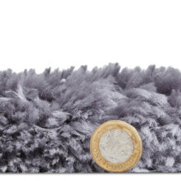 Grey/cream Shaggy Handmade Luxurious Modern Geometric Rug For Living Room And Bedroom-120Cm X 170Cm - thumbnail 6