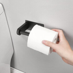CLEFFNS Toilet Paper Holder Self Adhesive 304 Stainless Steel Bathroom Loo Roll Tissue Holders Storage Dispenser Wall Mounted No Drilling - thumbnail 1