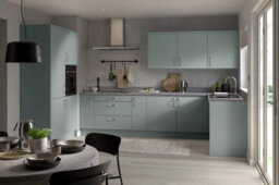 Kitchen Kit Sage Green Matt Shaker Door Oven (Double) Housing Tall Unit Cabinet Soft Close Drawers Flatpack - 600X2120mm - thumbnail 2