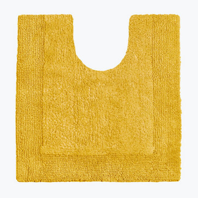 Allure Bath Fashions Elegance Reversible Heavyweight Pedestal Mat - Mustard - image 1